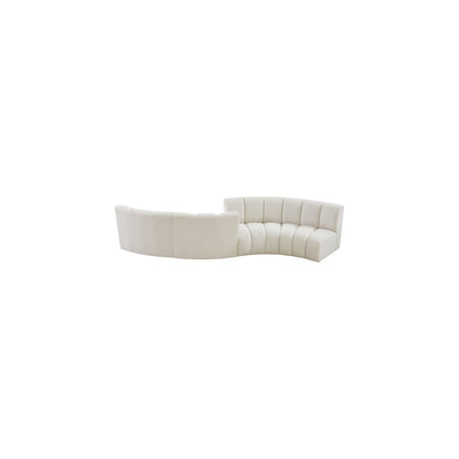 Infinity Cream Boucle Fabric 4pc. Modular Sectional