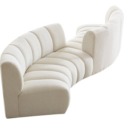 Infinity Cream Boucle Fabric 4pc. Modular Sectional