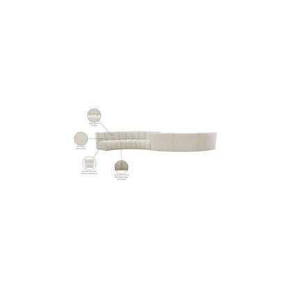 Infinity Cream Boucle Fabric 6pc. Modular Sectional