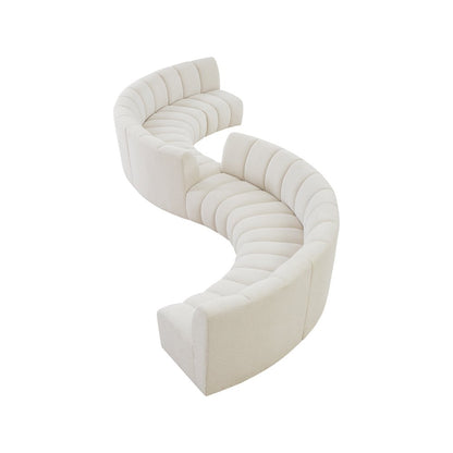 Infinity Cream Boucle Fabric 8pc. Modular Sectional