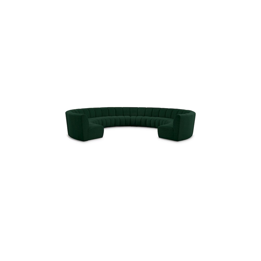 Infinity Green Boucle Fabric 10pc. Modular Sectional