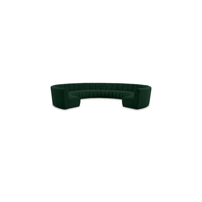 Infinity Green Boucle Fabric 10pc. Modular Sectional