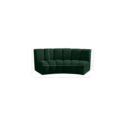 Infinity Green Boucle Fabric 2pc. Modular Sectional