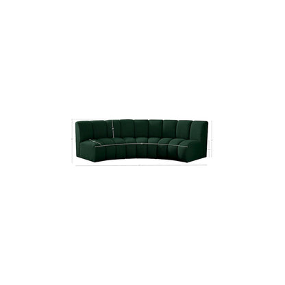 Infinity Green Boucle Fabric 3pc. Modular Sectional