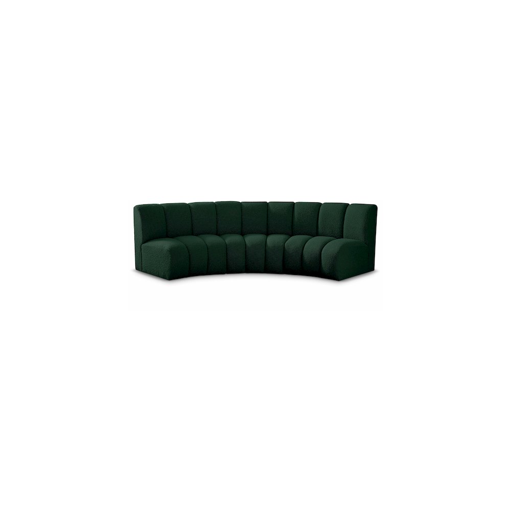 Infinity Green Boucle Fabric 3pc. Modular Sectional