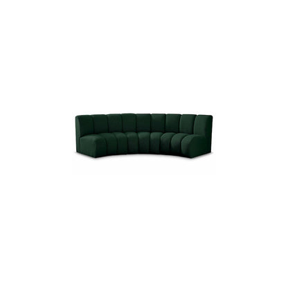 Infinity Green Boucle Fabric 3pc. Modular Sectional