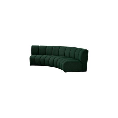 Infinity Green Boucle Fabric 3pc. Modular Sectional