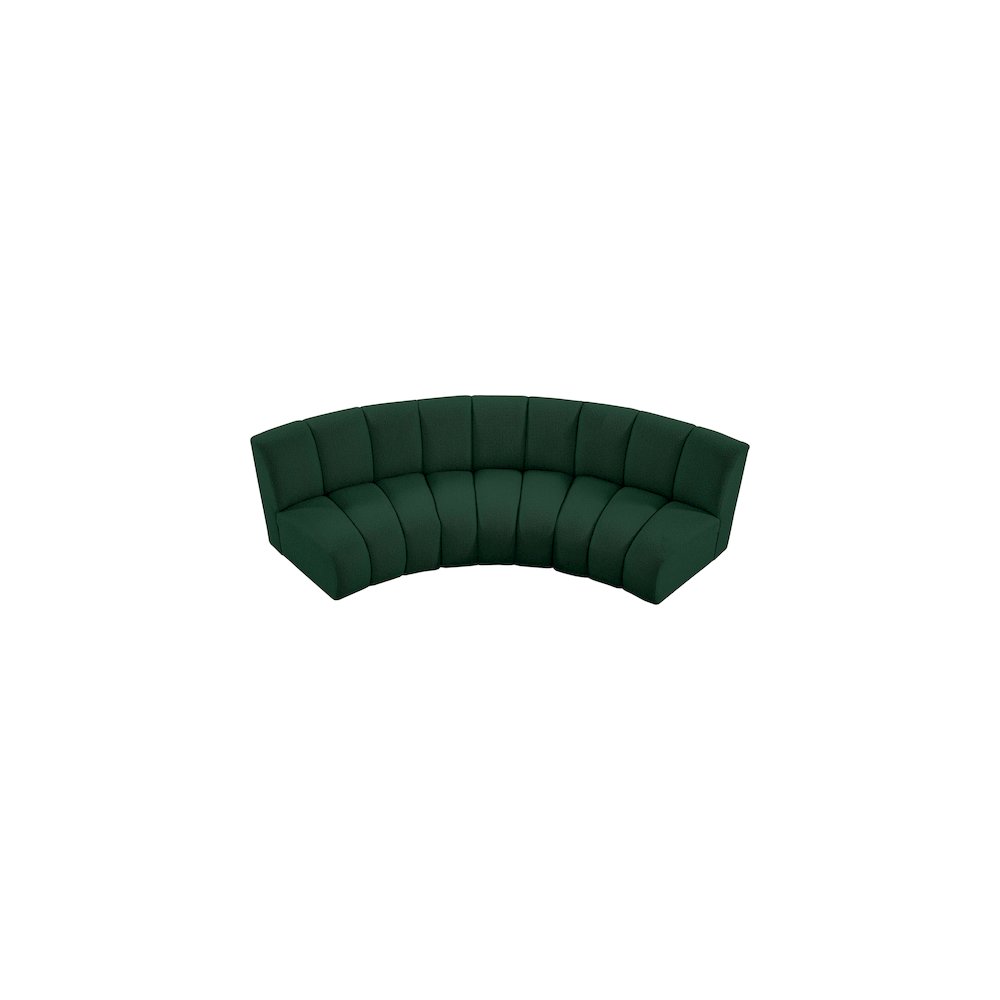 Infinity Green Boucle Fabric 3pc. Modular Sectional