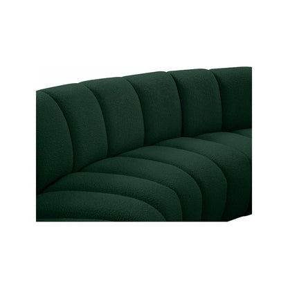 Infinity Green Boucle Fabric 3pc. Modular Sectional
