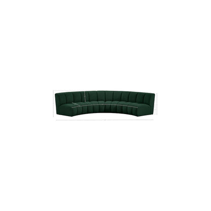 Infinity Green Boucle Fabric 4pc. Modular Sectional