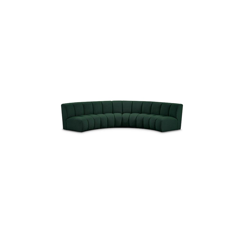 Infinity Green Boucle Fabric 4pc. Modular Sectional