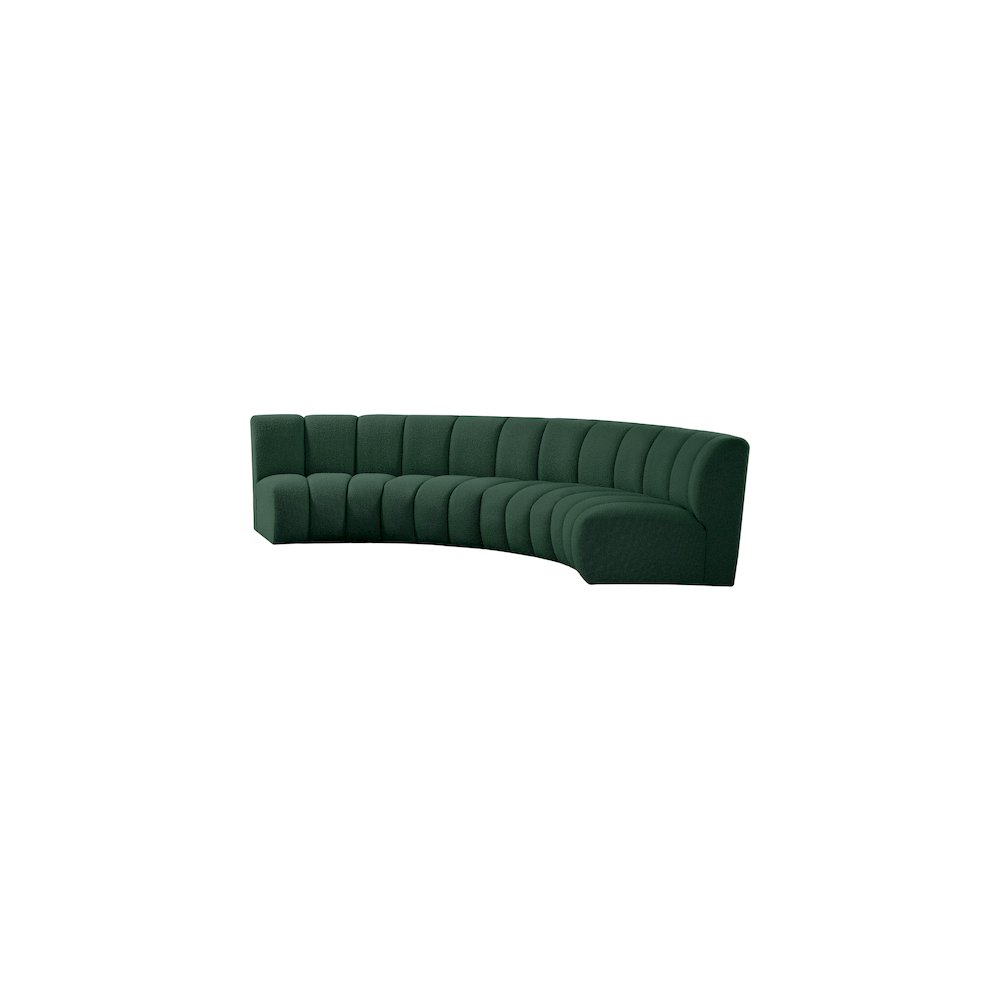 Infinity Green Boucle Fabric 4pc. Modular Sectional