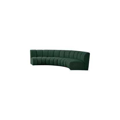 Infinity Green Boucle Fabric 4pc. Modular Sectional