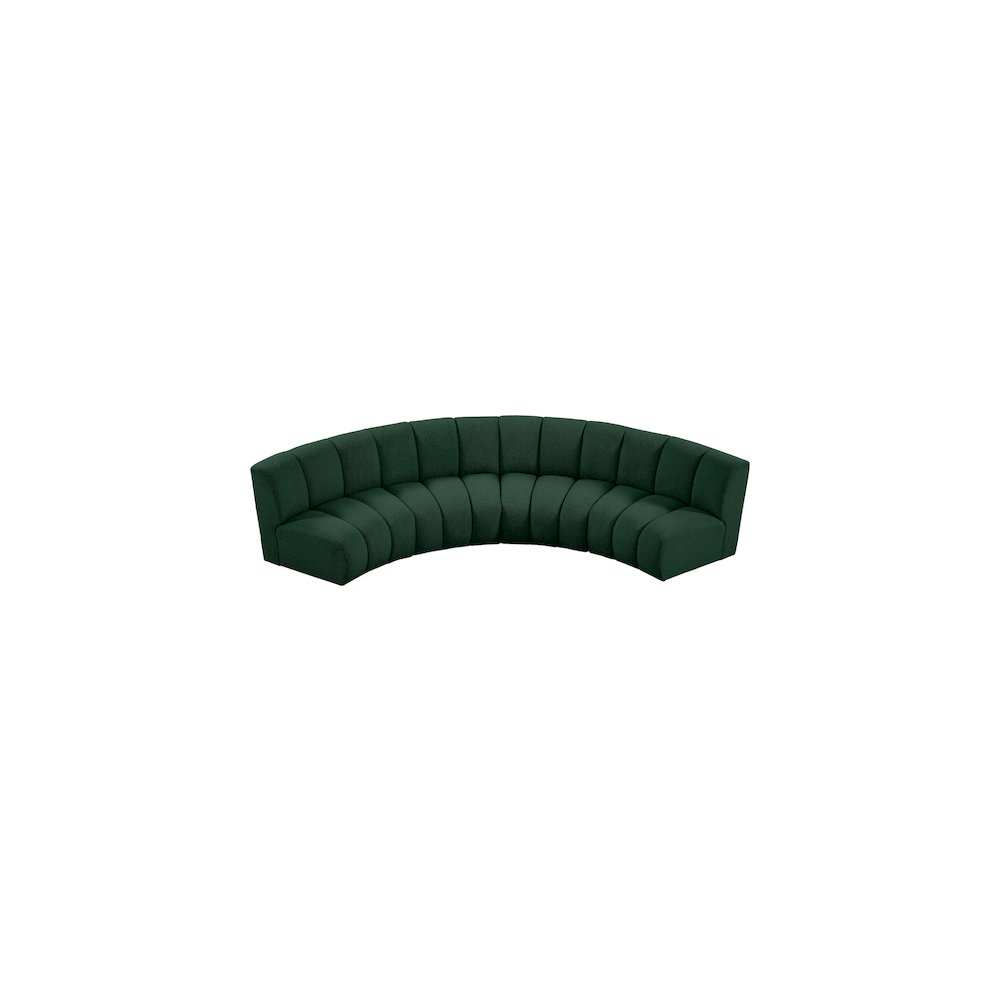 Infinity Green Boucle Fabric 4pc. Modular Sectional