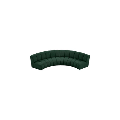 Infinity Green Boucle Fabric 4pc. Modular Sectional