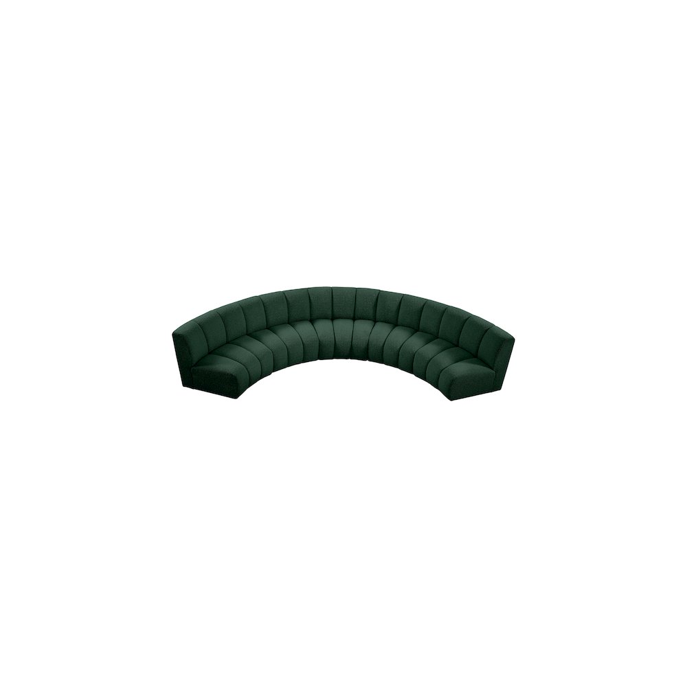 Infinity Green Boucle Fabric 5pc. Modular Sectional