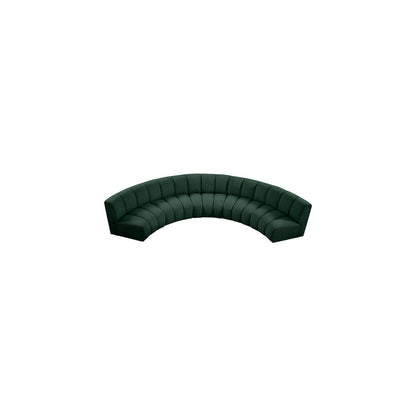 Infinity Green Boucle Fabric 5pc. Modular Sectional