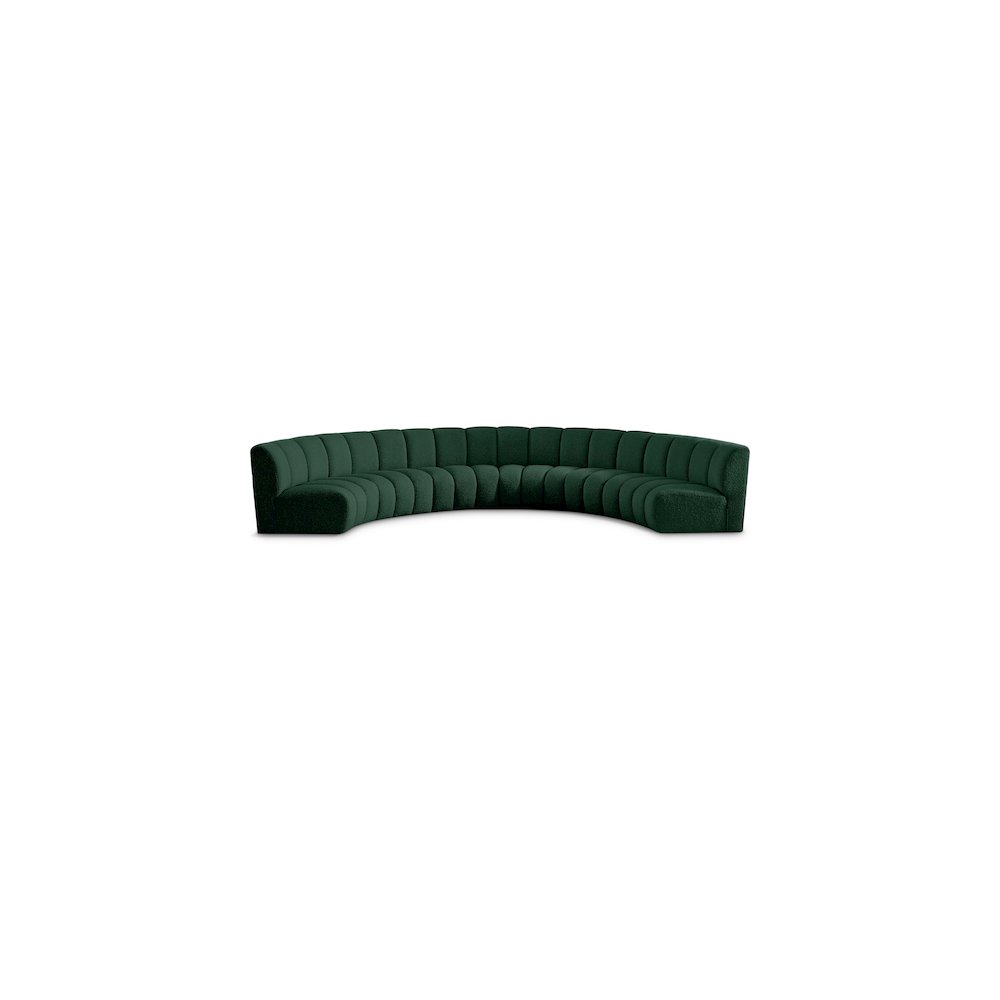 Infinity Green Boucle Fabric 6pc. Modular Sectional