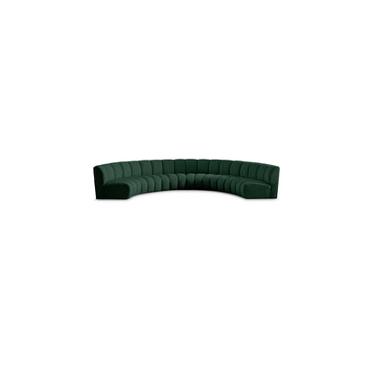 Infinity Green Boucle Fabric 6pc. Modular Sectional