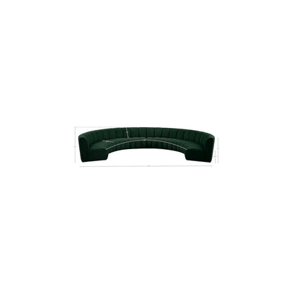Infinity Green Boucle Fabric 8pc. Modular Sectional