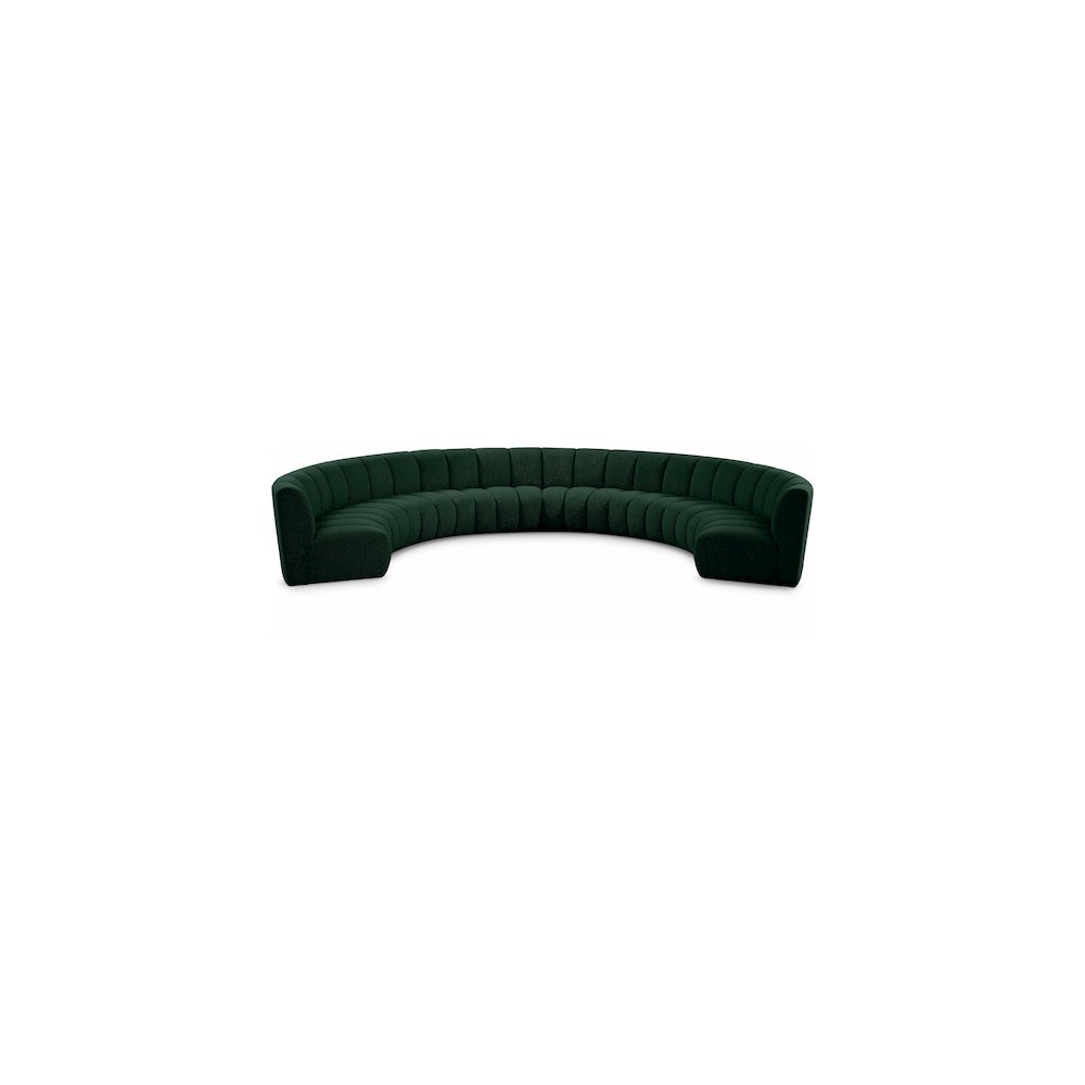 Infinity Green Boucle Fabric 8pc. Modular Sectional