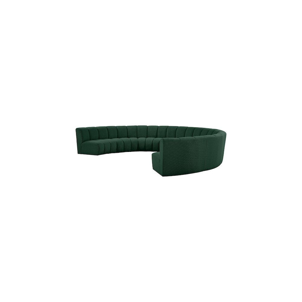 Infinity Green Boucle Fabric 8pc. Modular Sectional