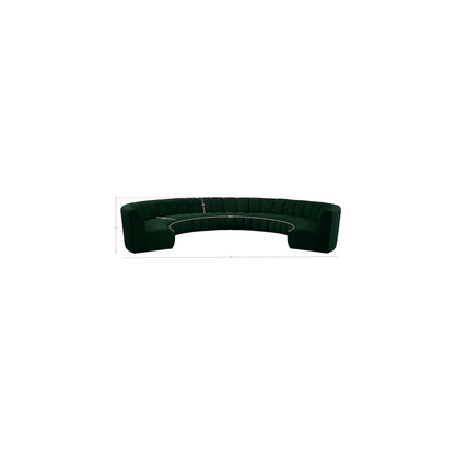 Infinity Green Boucle Fabric 9pc. Modular Sectional