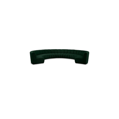 Infinity Green Boucle Fabric 9pc. Modular Sectional