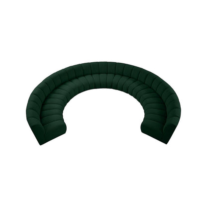 Infinity Green Boucle Fabric 9pc. Modular Sectional