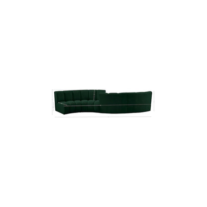 Infinity Green Boucle Fabric 4pc. Modular Sectional