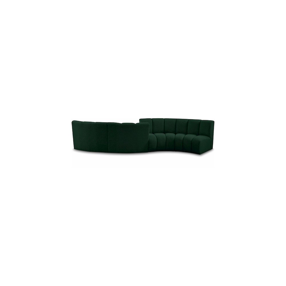 Infinity Green Boucle Fabric 4pc. Modular Sectional