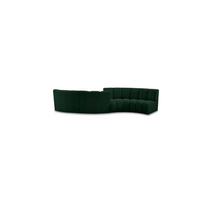 Infinity Green Boucle Fabric 4pc. Modular Sectional