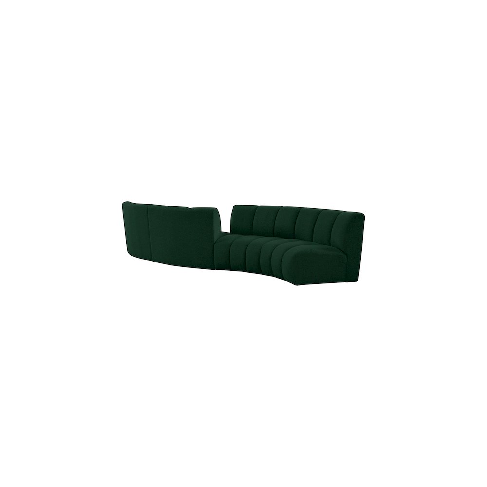 Infinity Green Boucle Fabric 4pc. Modular Sectional