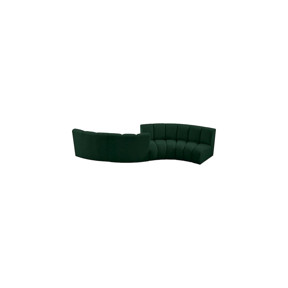 Infinity Green Boucle Fabric 4pc. Modular Sectional