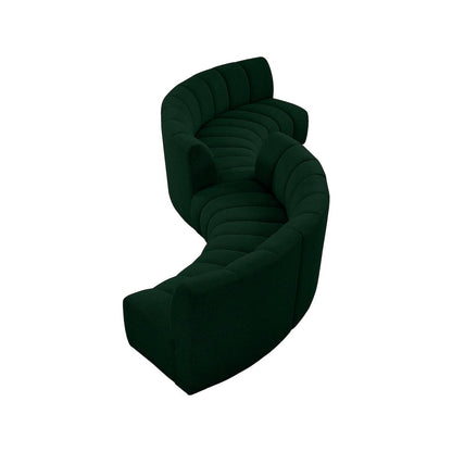 Infinity Green Boucle Fabric 6pc. Modular Sectional