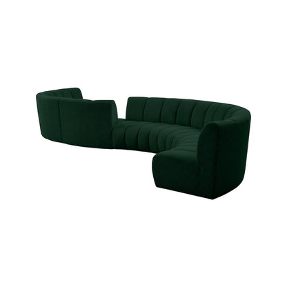 Infinity Green Boucle Fabric 8pc. Modular Sectional