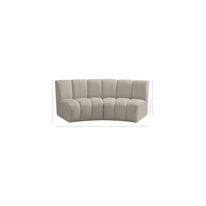 Infinity Brown Boucle Fabric 2pc. Modular Sectional