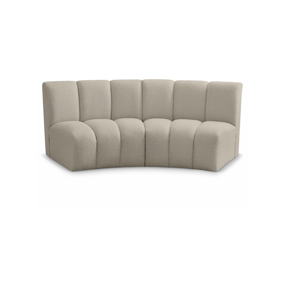 Infinity Brown Boucle Fabric 2pc. Modular Sectional