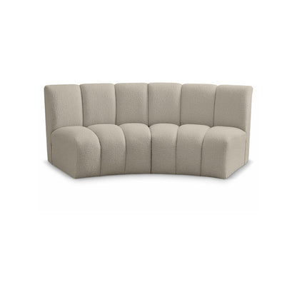 Infinity Brown Boucle Fabric 2pc. Modular Sectional