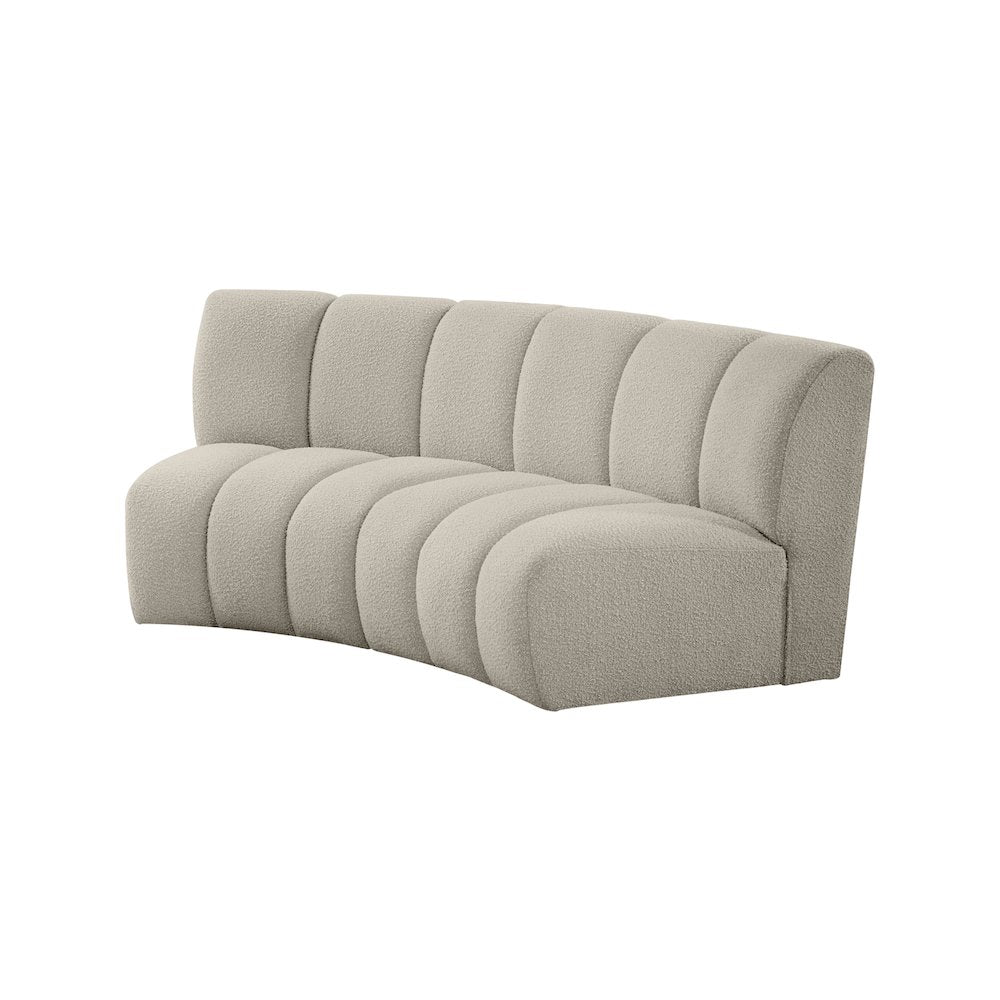 Infinity Brown Boucle Fabric 2pc. Modular Sectional
