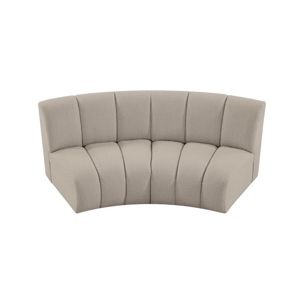 Infinity Brown Boucle Fabric 2pc. Modular Sectional