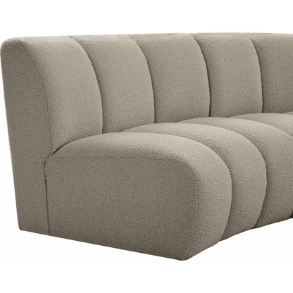 Infinity Brown Boucle Fabric 3pc. Modular Sectional