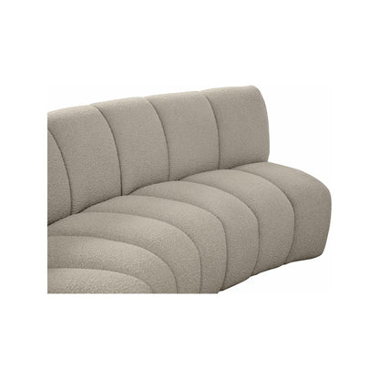 Infinity Brown Boucle Fabric 4pc. Modular Sectional
