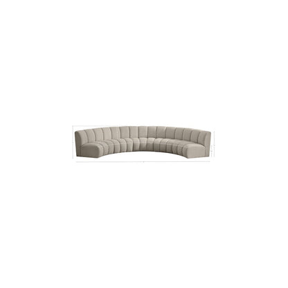 Infinity Brown Boucle Fabric 5pc. Modular Sectional