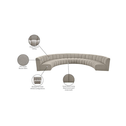 Infinity Brown Boucle Fabric 7pc. Modular Sectional