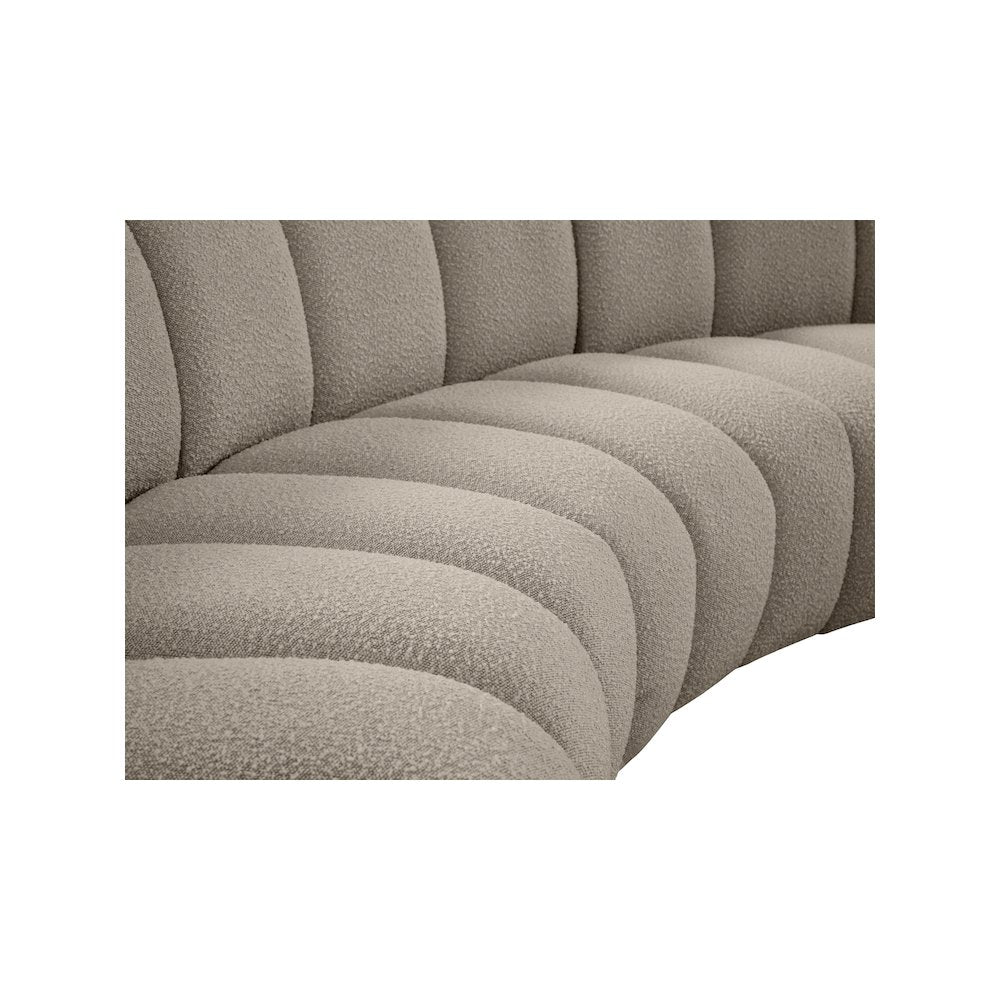 Infinity Brown Boucle Fabric 7pc. Modular Sectional
