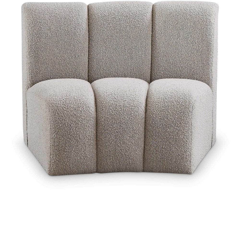 Infinity Brown Boucle Fabric Modular Chair