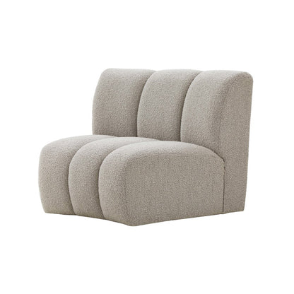 Infinity Brown Boucle Fabric Modular Chair