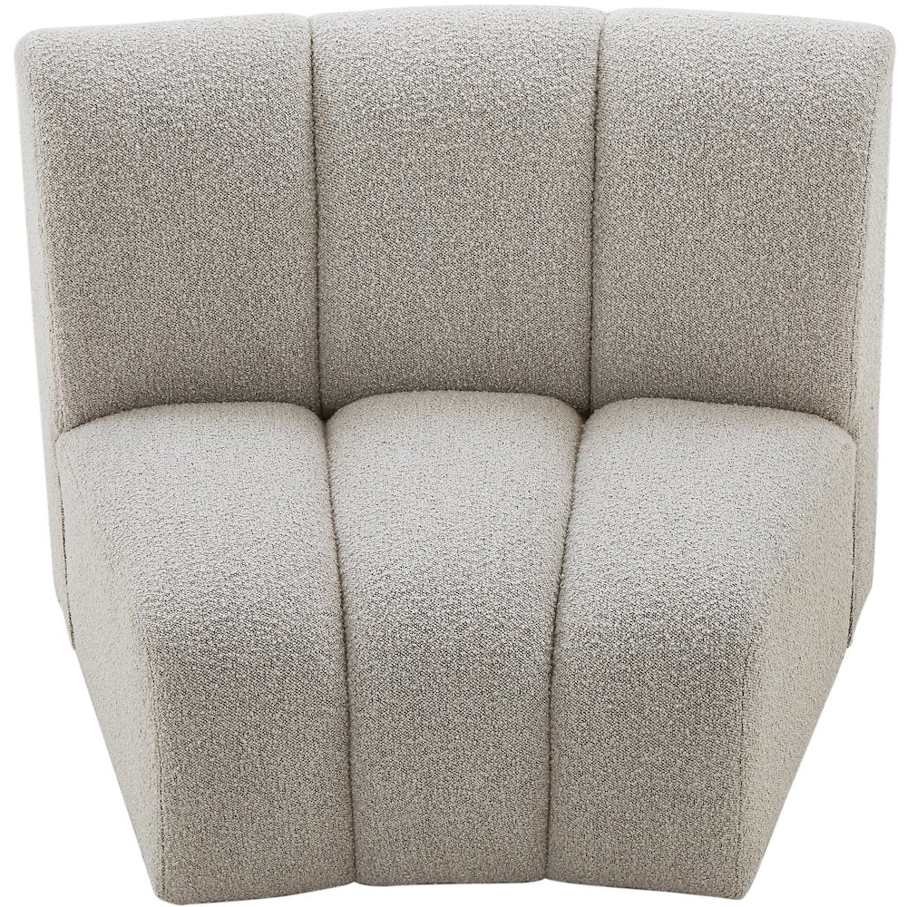 Infinity Brown Boucle Fabric Modular Chair