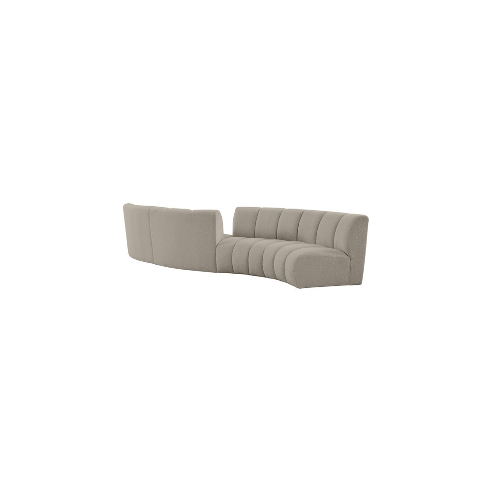 Infinity Brown Boucle Fabric 4pc. Modular Sectional